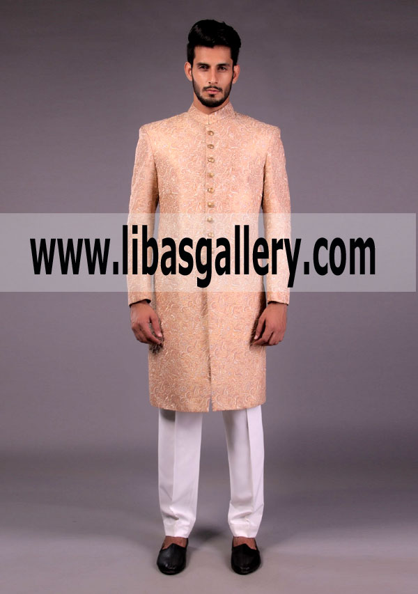 Embroidered Amir Adnan Sherwani for Wedding Shadi UK USA Canada Dubai Qatar Australia KSA Embroidered Amir Adnan Sherwani for Wedding Shadi UK USA Canada Dubai Qatar Australia KSA