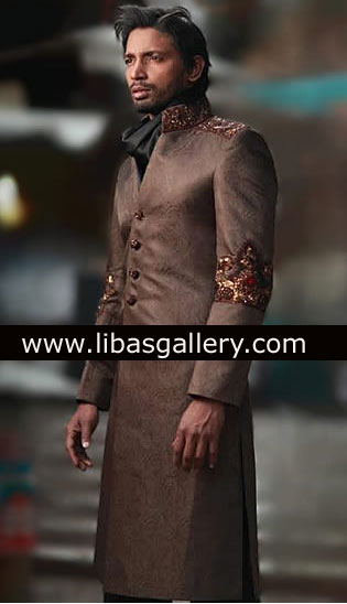 Wedding sherwani store selling barat nikah sherwani custom made UK USA Canada