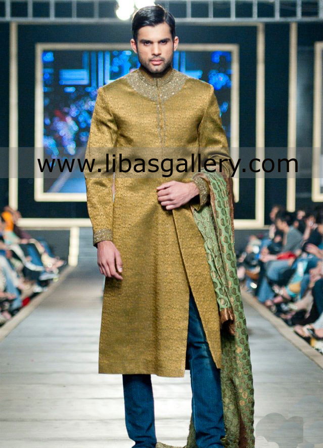 Groom sherwani shop offering reasonable price for custom made wedding nikah jacket UK USA Canada