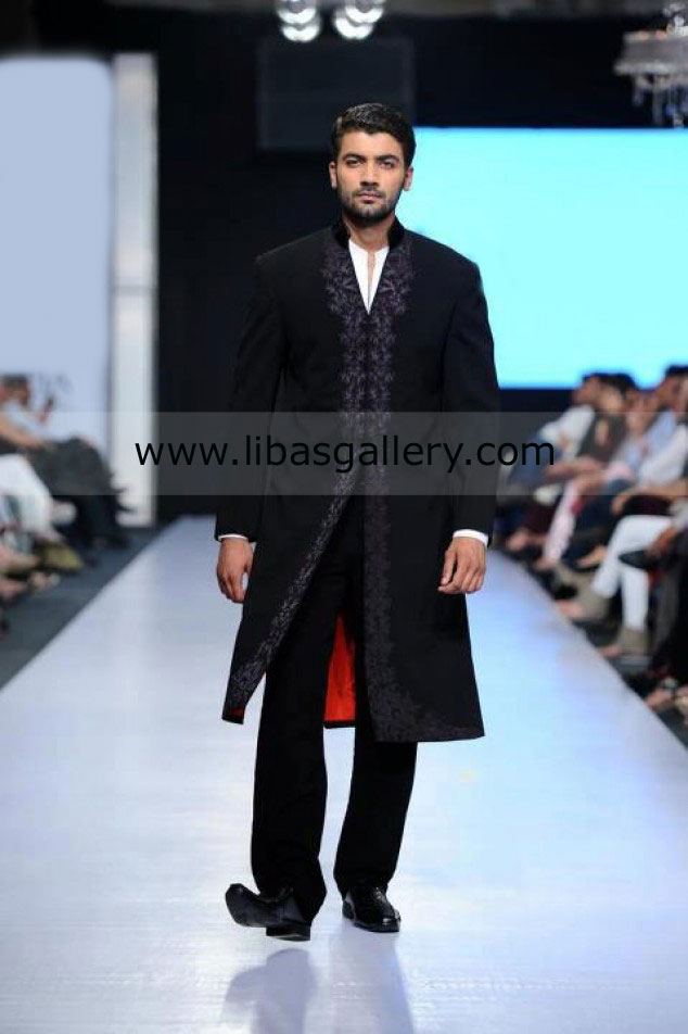 PFDC Munib Nawaz Sunsilk Fashion Week Karachi Groom Sherwani 2012, 2013, Indian, Pakistani Sherwanis Shops in London, Manchester, Birmingham, Surrey, Bradford UK