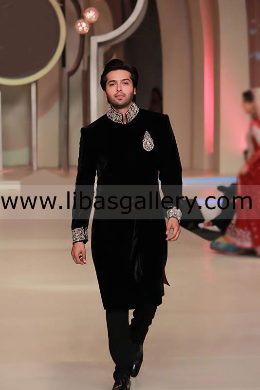 Pantene Bridal Couture Week 2013 in Karachi Zainab Chottani Groom Sherwani Collection Fahad mustafa California New York Virginia USA