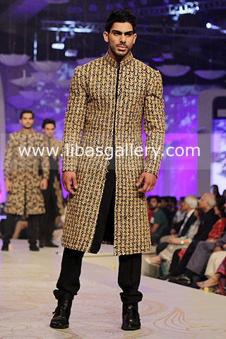 Men Sherwani Men Sherwani, Groom Sherwani, Pakistani Designer Sherwani Latest Styles By HSY Bridegroom Collection at PFDC LOreal Paris Bridal Week 2013 in UK USA Canada  India Australia Saudi Arabia