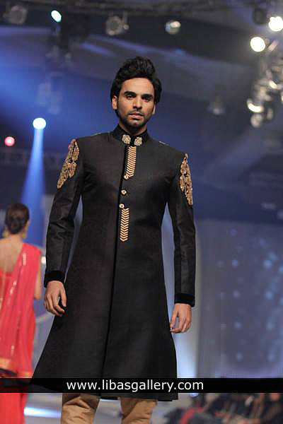 Asifa and Nabeel at Pantene Bridal Couture Week 2014 PBCW 2014 Men Sherwani Florida New york  USA