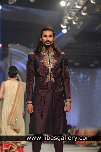 Romantic and Bold Traditional Sherwani for wedding At Pantene Bridal Couture Week 2013 By Asifa and Nabeel Birmingham UK, USA, CANADA, Australia Saudi Arabia Norway Sweden Scotland