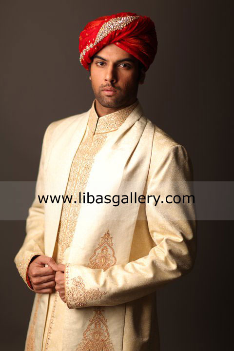 Royal Designer Sherwani Boutique offering Discount price on Groom Wedding Sherwani Savoy Houston TX USA