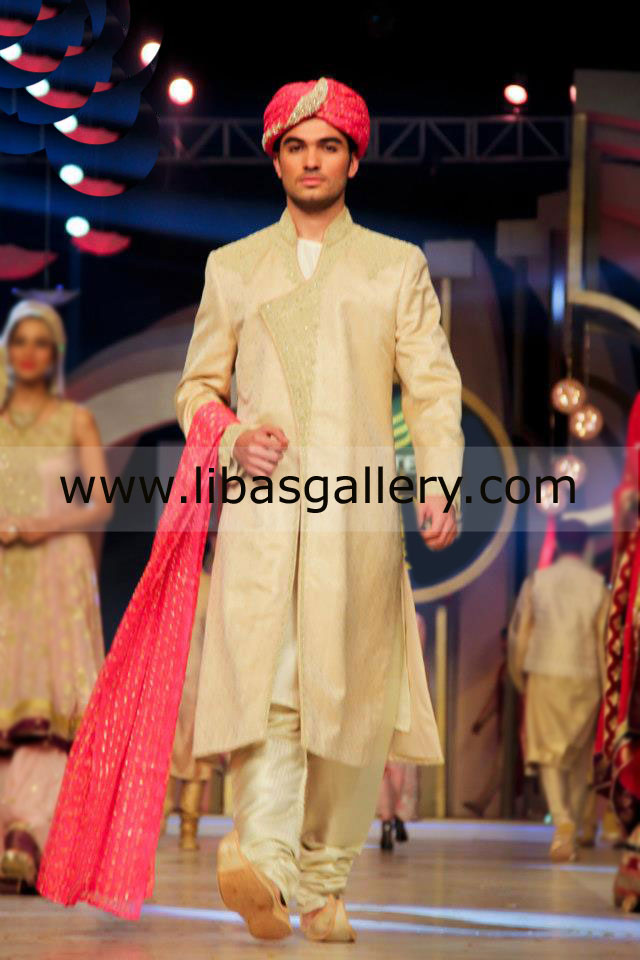 Hand Embellished Groom Dresses Saudi Arabia, Groom Wedding Sherwani Dresses Saudi Arabia, Groomwears Saudi Arabia Buy Online