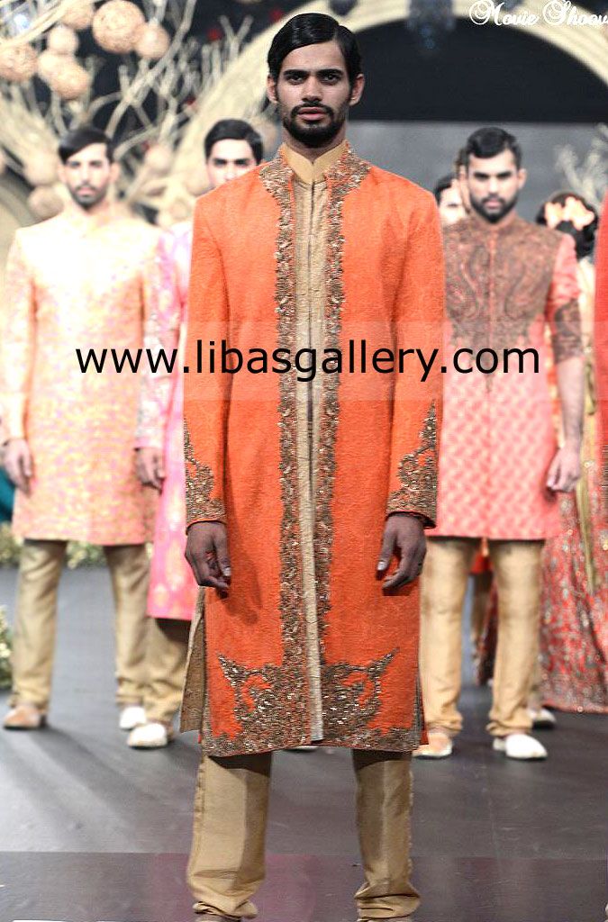 HASSAN SHEHERYAR YASIN Designer Sherwani Brand HSY Sherwani With Photos,HSY PFDC Loreal Paris Bridal Week Latest Sherwani Designs uk usa canada australia Dubai