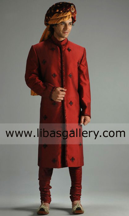 Mens Indian Designer Embroidered Sherwani,Mens Sherwani Collection Norway Denmark Ireland