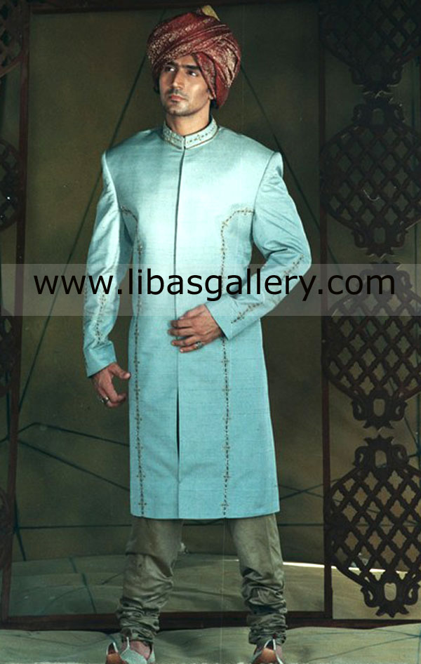 Indian Semi Formal Wedding Sherwani for Men Indian Gents Sherwani Wedding Sherwani on Sale New York Chicago USA