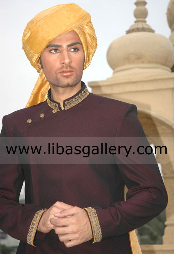 HSY Groom Wear, HSY Designer Sherwani, HASSAN SHEHERYAR YASIN Bridegroom Sherwani Collection, HSY Sherwani Collection 2013-2014 Online in San Antonio, Austin, Dallas, Houston Texas