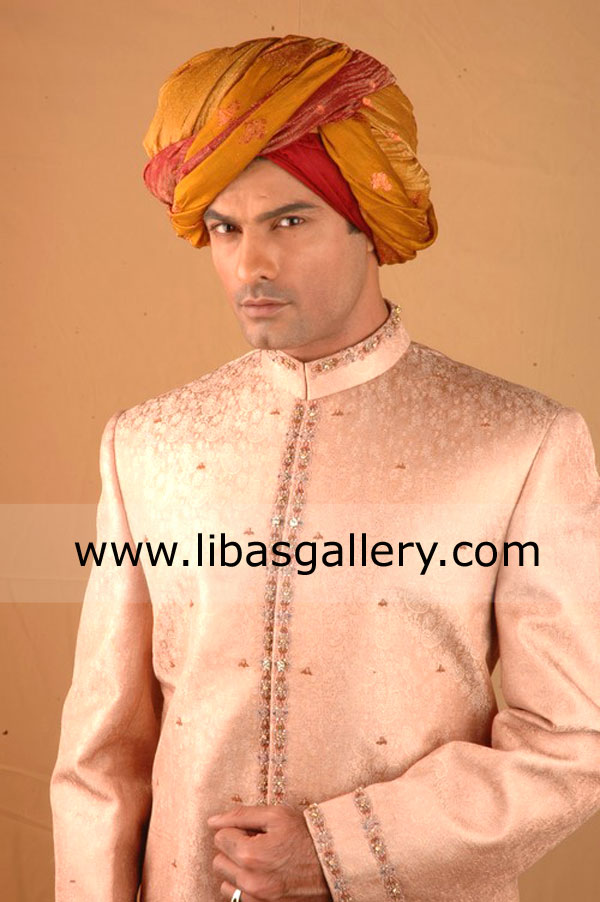 Amir Adnan Bridegroom Sherwani Collection 2014, Pakistani Designer Amir Adnan Groom Sherwani Collection For Marriage in Ives Estates, FL Ives Estates, Florida