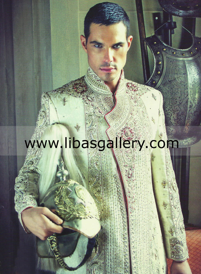 Sache By Asif - Sache Sherwani Collection at the Birmingham Asiana Bridal show, Sache Mens Kurta Shalwar Kameez Bridegroom Wedding Formal Wear Wedding outfits Groomswear Party wear & Fusion Evening Gowns in UK, Birmingham, USA, Canada, Australia, Europe, 