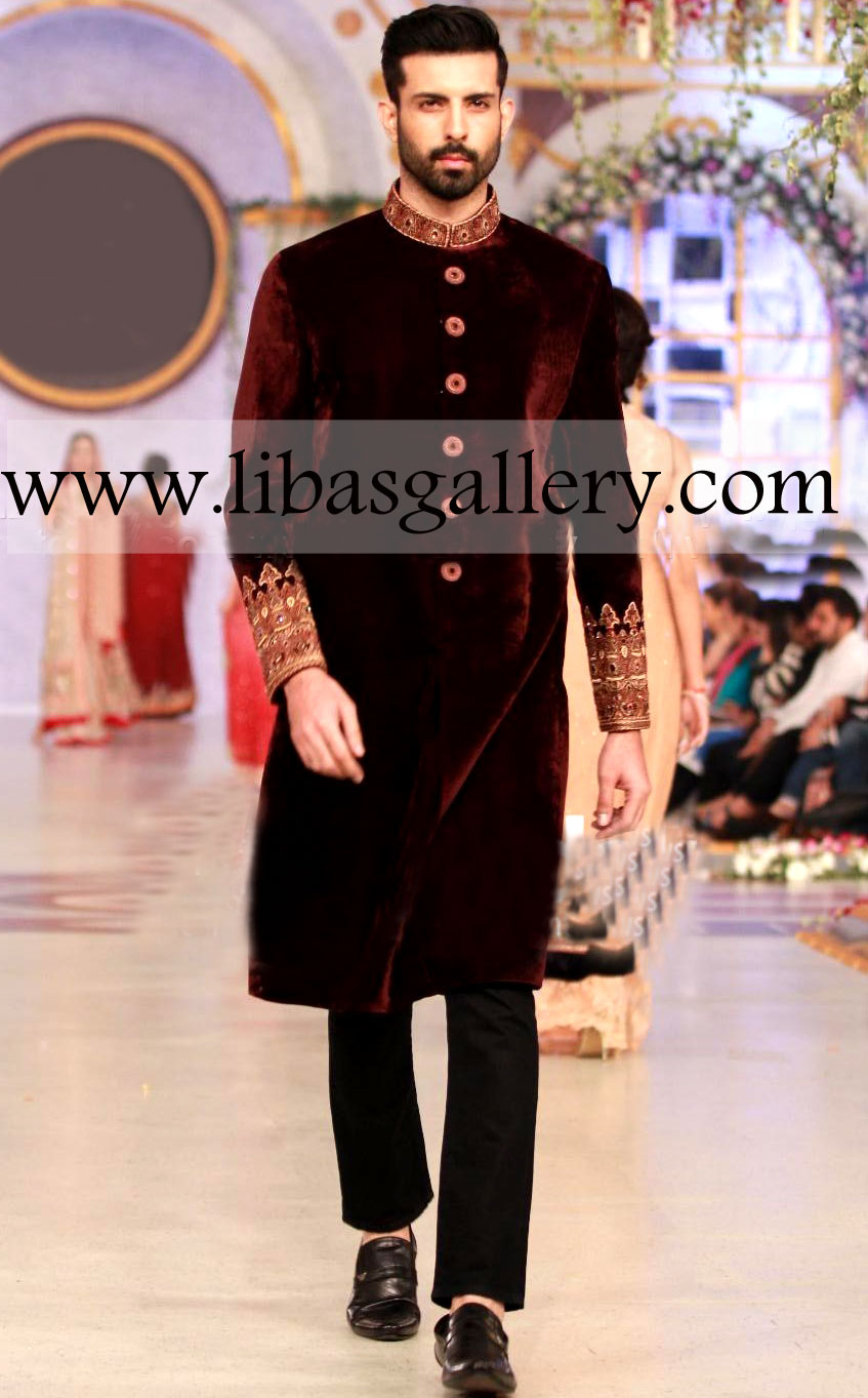 Rani emaan Sherwani collection at Pantene bridal couture week 2014, Rani emaan bridegroom dresses at PFDC wedding sherwani designs in UK USA Canada India Australia Saudi Arabia