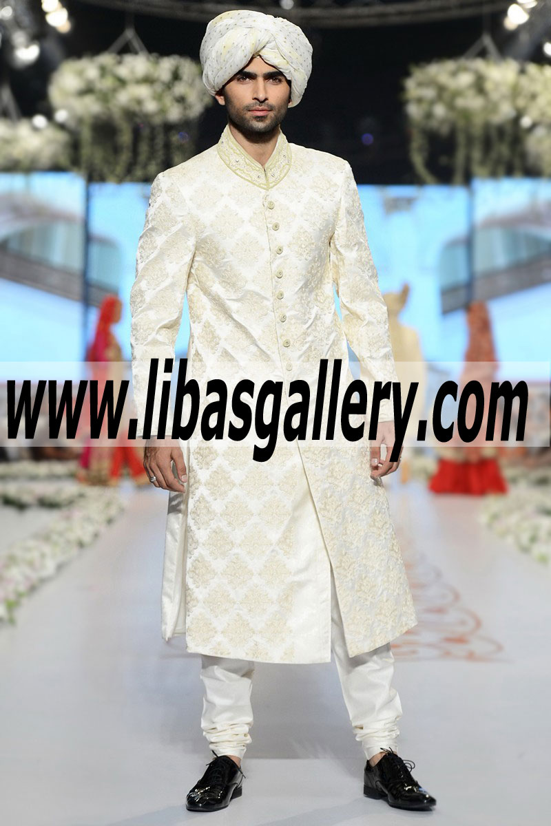 Naushemian By Nauman Arfeen Sherwani Collections, Naushemian By Nauman Arfeen, Latest Bridal Groom Dresses by Naushemian By Nauman Arfeen Wedding Sherwani for Men with Price London, UK