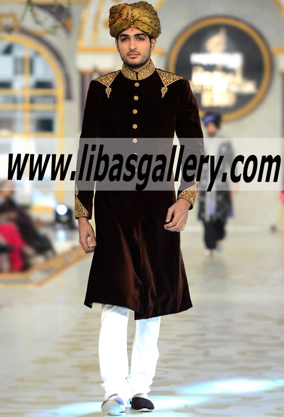 Designer Humayun Alamgir Bespoke Sherwani for Men | Tailor Made Sherwani Suits | Indo Western Sherwani Suits | Humayun Alamgir Wedding Sherwani Collection | Latest Pakistani Designer Sherwanis | Custom Made Sherwani for Groom and Shewani for Kids