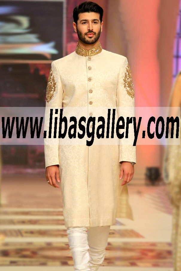Telenor Bridal Couture Week 2014-15 | Umar Sayeed Wedding Sherwani Suits | Designer Umar Sayeed Sherwani for Men | Umar Sayeed Tailor Made Sherwani | Umar Sayeed Indo Western Sherwani Suits |Umar Sayeed Embroidered Sherwani Designs