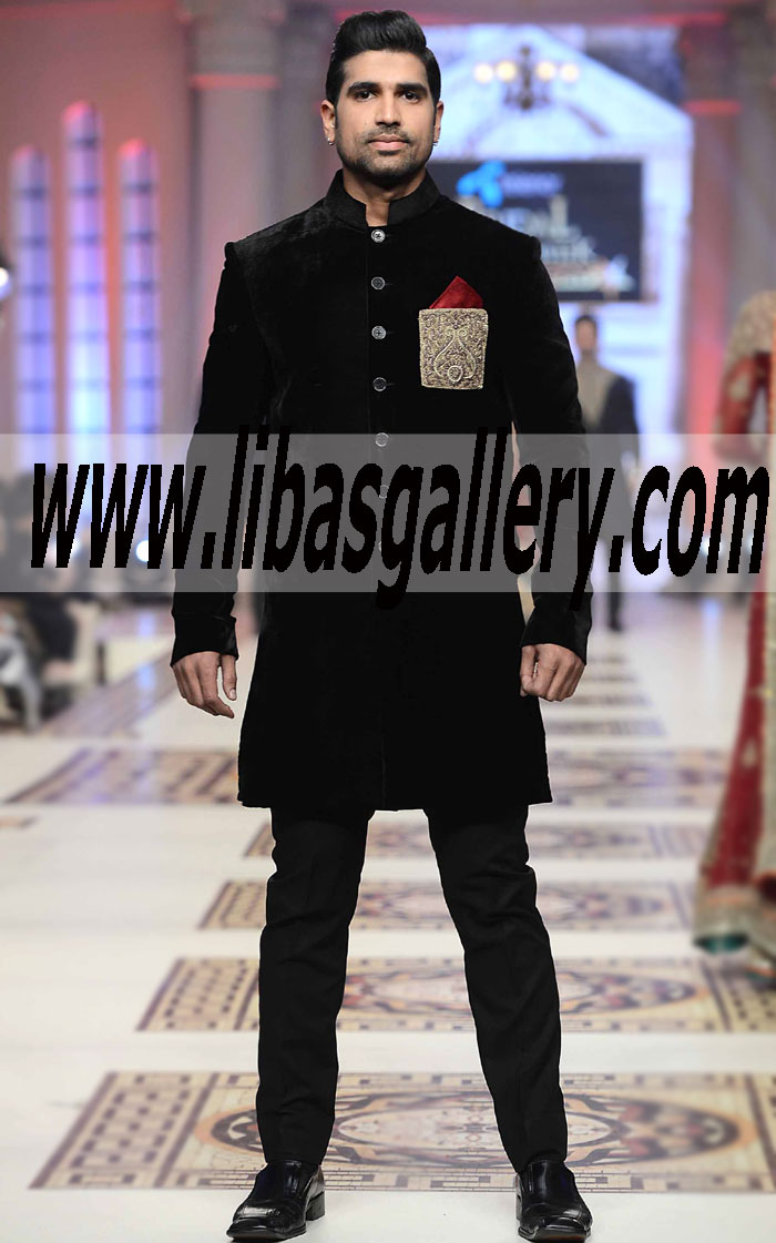 Designer Mehdi Groom collection Telenor Bridal Couture Week 2014-15 Mens Sherwani for Wedding Groom Turbans Mens Kurta Party Wear Designer Mehdi Sherwani Collection Buy Online in California, New York, Texas, USA