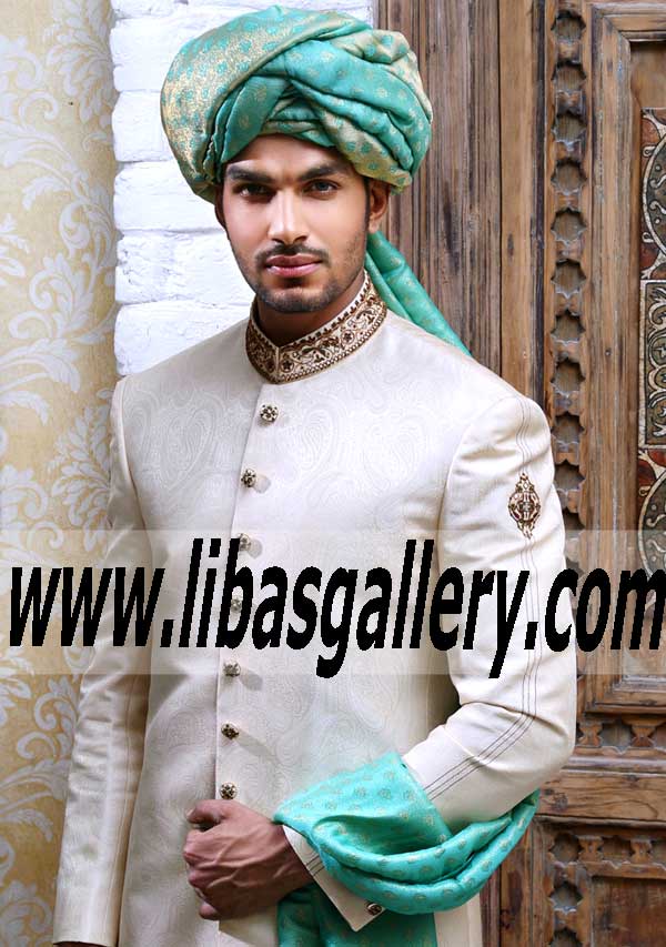 2015 Amir Adnan Designer Wedding Sherwani Online, 2015 Amir Adnan Grooms Sherwanis, Amir Adnan Sherwani for Men Silk San Diego California CA USA