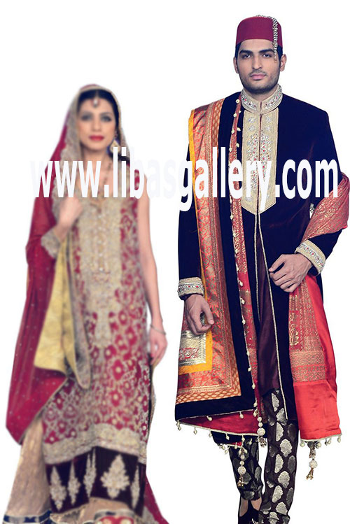 Magnificent Black Color long sherwani in all sizes for Wedding day for men 2016 2017 Amsterdam Netherlands