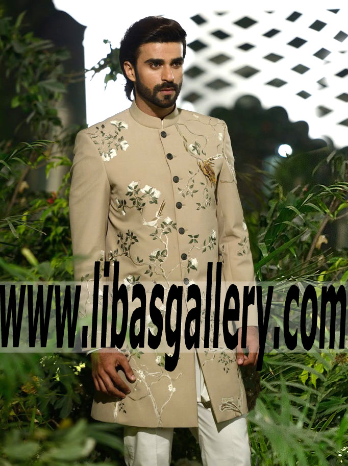 Pakistan`s luxury designer Groom Sherwani Suits collection in Elan UK,USA,Canada