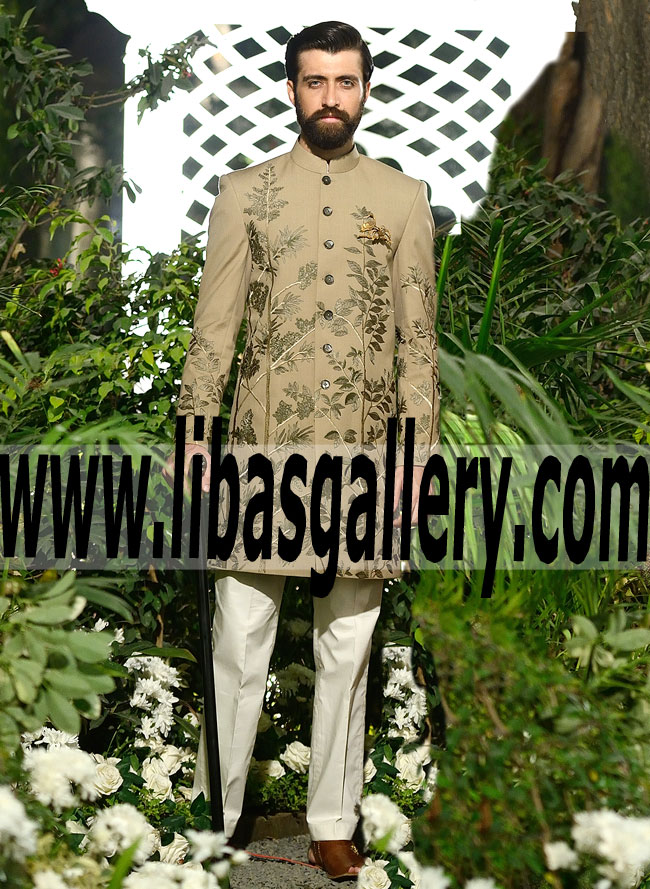 leading value designer Groom Sherwani Suits collection Elan in 2016 2017 UAE Dubai