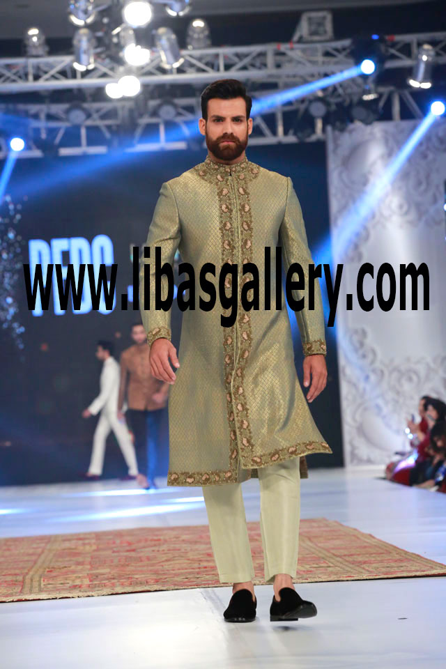 New leading luxury designer couture Groom Sherwani Suit Southhall london UK
