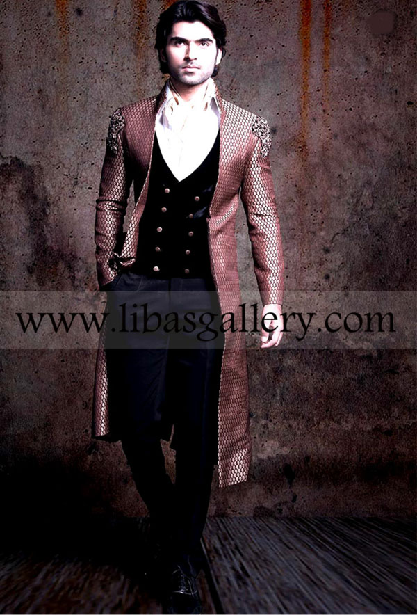 Beautiful button less groom sherwani long length with inner black vest and pants Virginia Manhattan USA Beautiful button less groom sherwani long length with inner black vest and pants Virginia Manhattan USA