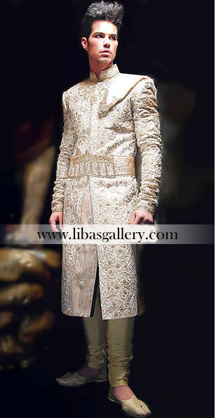 embroidered sherwani,mens embroidered sherwanis,mens sherwani,indo western sherwani bright shades
