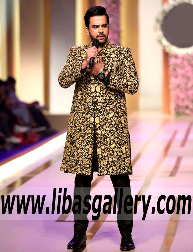Rich Quality Embellished Sherwani for Wedding Nikah Rukhsati Barat Dhaka Bangladesh