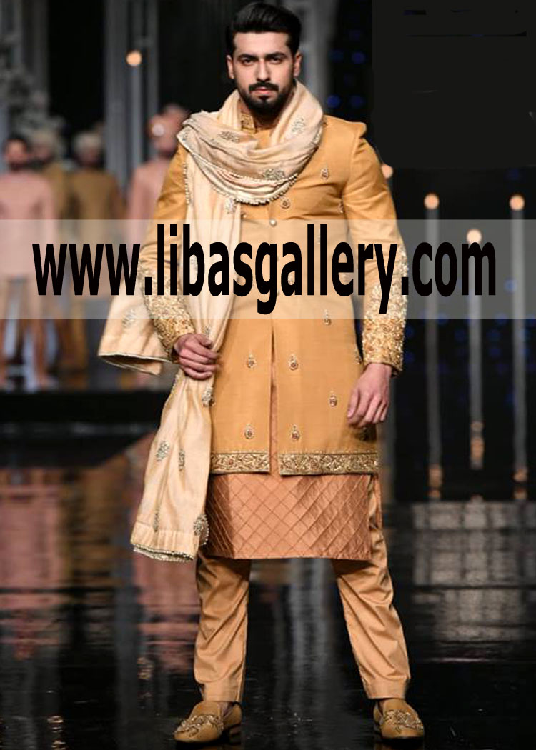 sherwani for short height groom