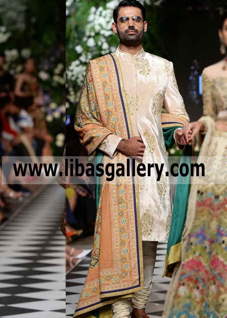 Upper knee length Embellished Groom Nikah Rukhsati Sherwani custom made worldwide fast delivery Dubai Abu dhabi Sharjah UAE Upper knee length Embellished Groom Nikah Rukhsati Sherwani custom made worldwide fast delivery Dubai Abu dhabi Sharjah UAE
