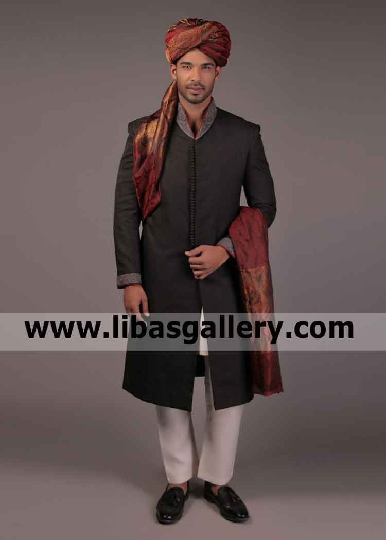 Buy elegant rich quality embellished nikah sherwani for your fair complexion son barat day Sydney perth Brisbane Australia Buy elegant rich quality embellished nikah sherwani for your fair complexion son barat day Sydney perth Brisbane Australia