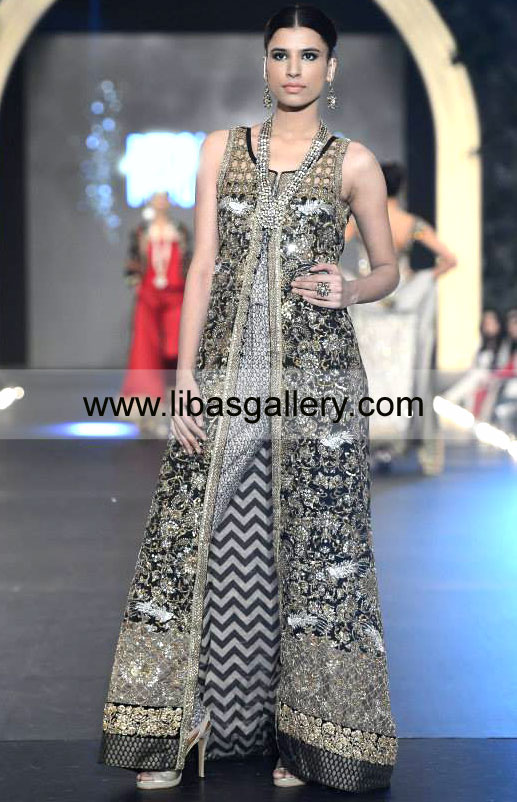 Embroidered Jacket Suit Pakistani Party Wear Suits with Embroidered Jacket Sana Safinaz