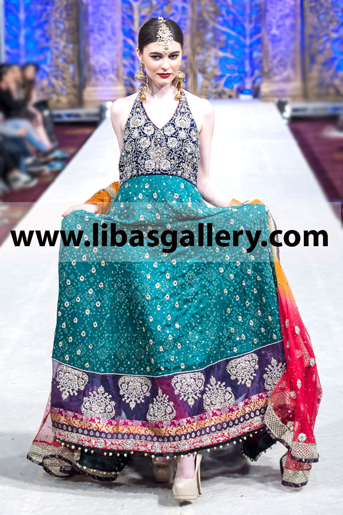Asian Bridal Clothing by Designer Zainab Chottani in Weddings of Asia 2014 at Pakistan Fashion Week 6 London Pakistani Wedding Dresses 2014 in Rochdale and Nottingham, United Kingdom London