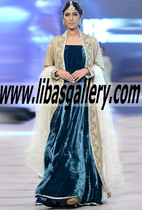 velvet gown with jacket