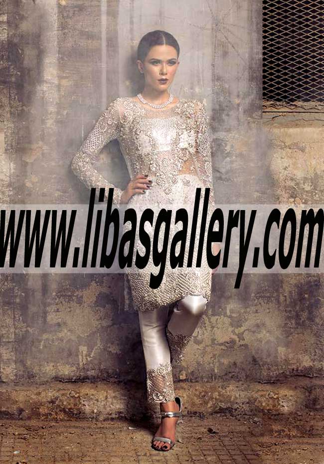 Designer Mina Hasan Bridal Dresses Party Wedding Dresses Sherwani Kurta L`oreal Bridal Couture Week PFDC Sunsilk Fashion Week Karachi 2014 2015