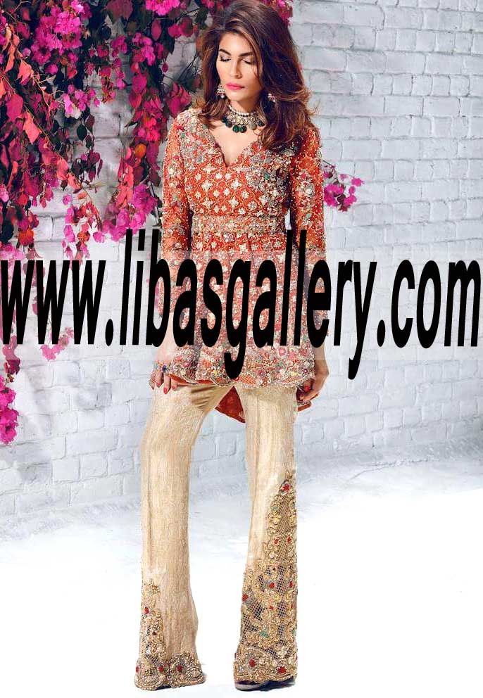 Latest Pakistani Designer Gowns Los Angeles LA California CA USA Rema & Shehrbano Dignified Bridesmaid Dress For Wedding And Special Occasions
