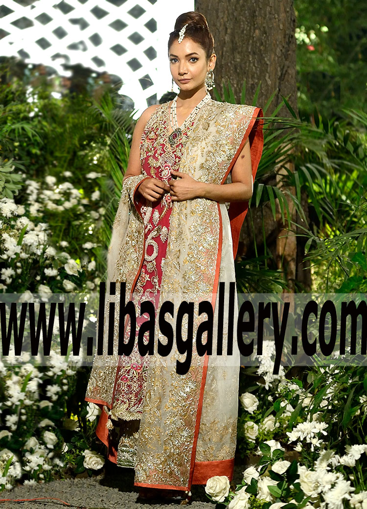Elan Stupendous Carmine Colored Bridal Wear With Creative And Attractive Embellishments For Special Occasions Elan Chicago Illinois Fashion Trend Elan Stupendous Carmine Colored Bridal Wear With Creative And Attractive Embellishments For Special Occasions Elan Chicago Illinois Fashion Trend