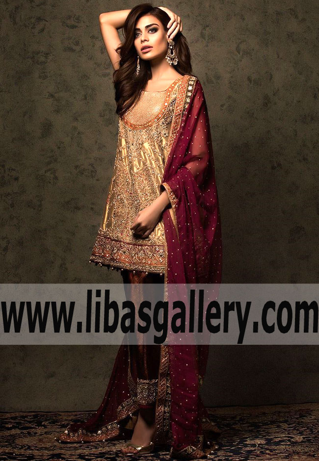 Latest Fashion in Pakistani Outfits Manchester, Aisha Imran Latest Party Wear Collection 2018 California USA