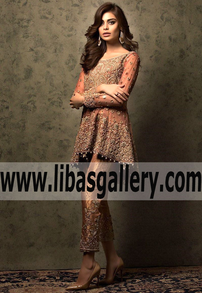 Aisha Imran Special Occasions Peplum Pakistani Wedding Dresses