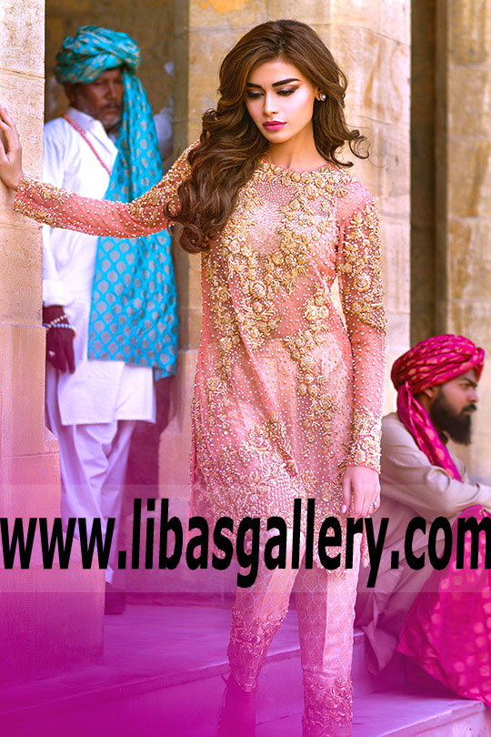 Pakistani Designer Mina Hasan Embellished Special Occasion Dress Latest Party Wear Paramus New Jersey NJ USA Designer Party Wear