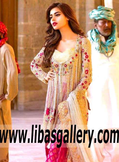 Latest Fashion Anarkali Dress For Party And Formal Occasions Designer Mina Hasan Bridal Anarkali Formal Collection