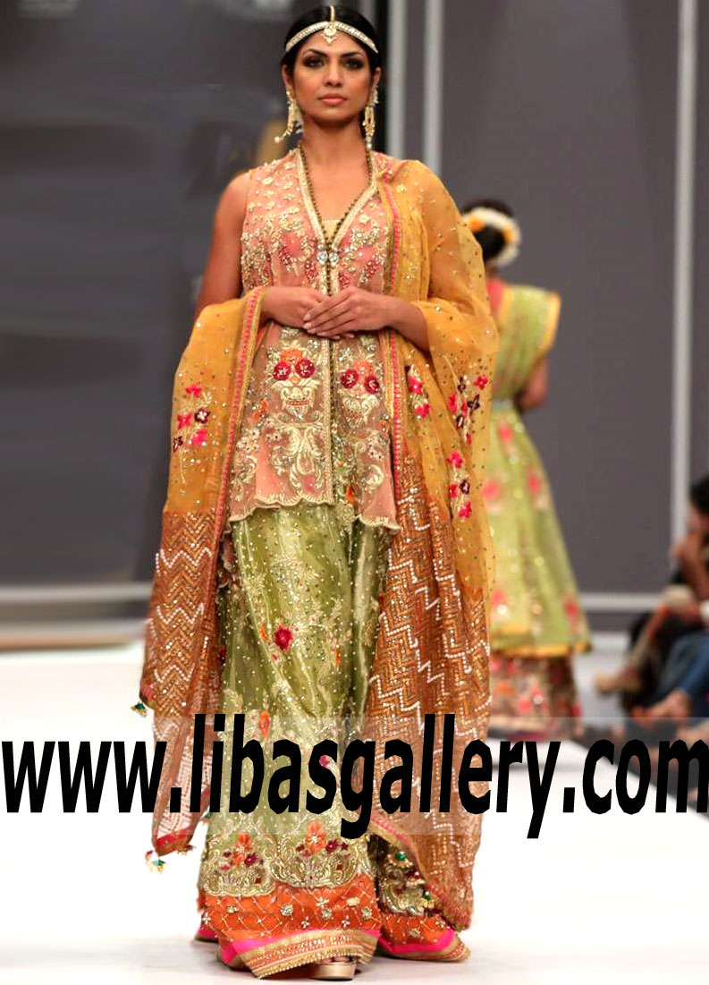 Deepak Perwani Wedding Dress with Wedding Sharara Peplum Wedding Dresses Sydney Australia Pakistani Wedding Sharara Dresses