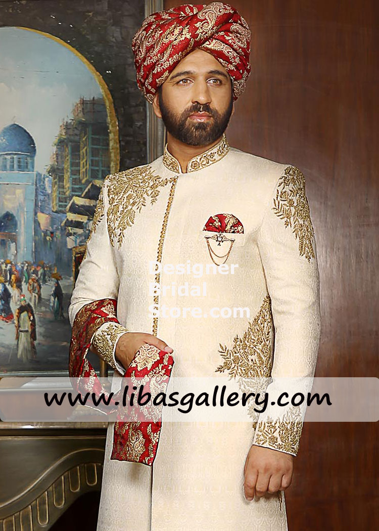 Wedding turban in traditional red color for mature groom getting married late due to career making task completion UK USA Canada Wedding turban in traditional red color for mature groom getting married late due to career making task completion UK USA Canada