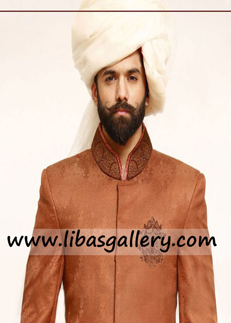 turban pretied for groom and groom`s father in sharp and dull colors in organza and jamawar chicago new york USA turban pretied for groom and groom`s father in sharp and dull colors in organza and jamawar chicago new york USA