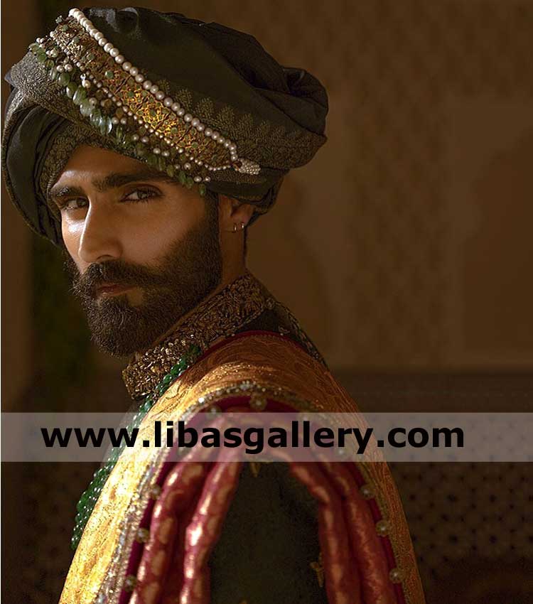 groom wedding pretied turban decorated with lace pearl string nicely suitable for nikah barat event puerto rico portugal peru groom wedding pretied turban decorated with lace pearl string nicely suitable for nikah barat event puerto rico portugal peru