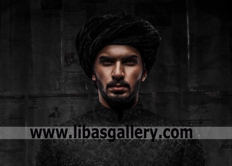 Black high quality pure velvet makhmali turban for gents and groom pretied with and witout brooch to decorate like king europe asia america