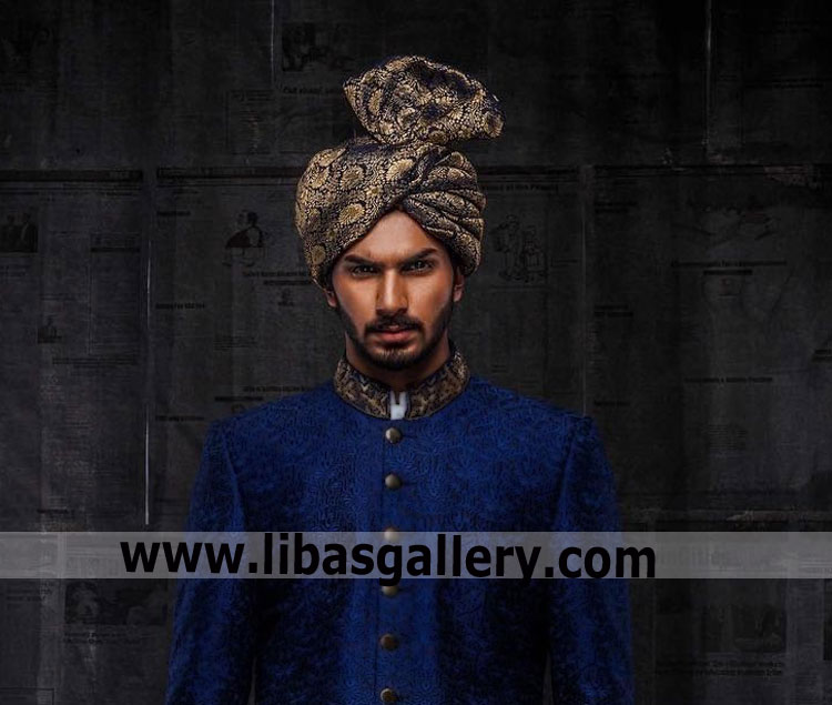 jamawar printed fabric pagri for groom nikah barat mood with shamla custom made germany france india