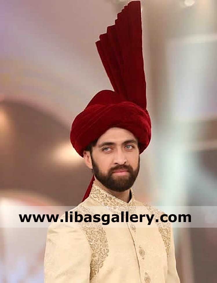tower turban pretied punjabi kulla in red color for dulha nikah event quick making and delivery uk usa canada qatar tower turban pretied punjabi kulla in red color for dulha nikah event quick making and delivery uk usa canada qatar