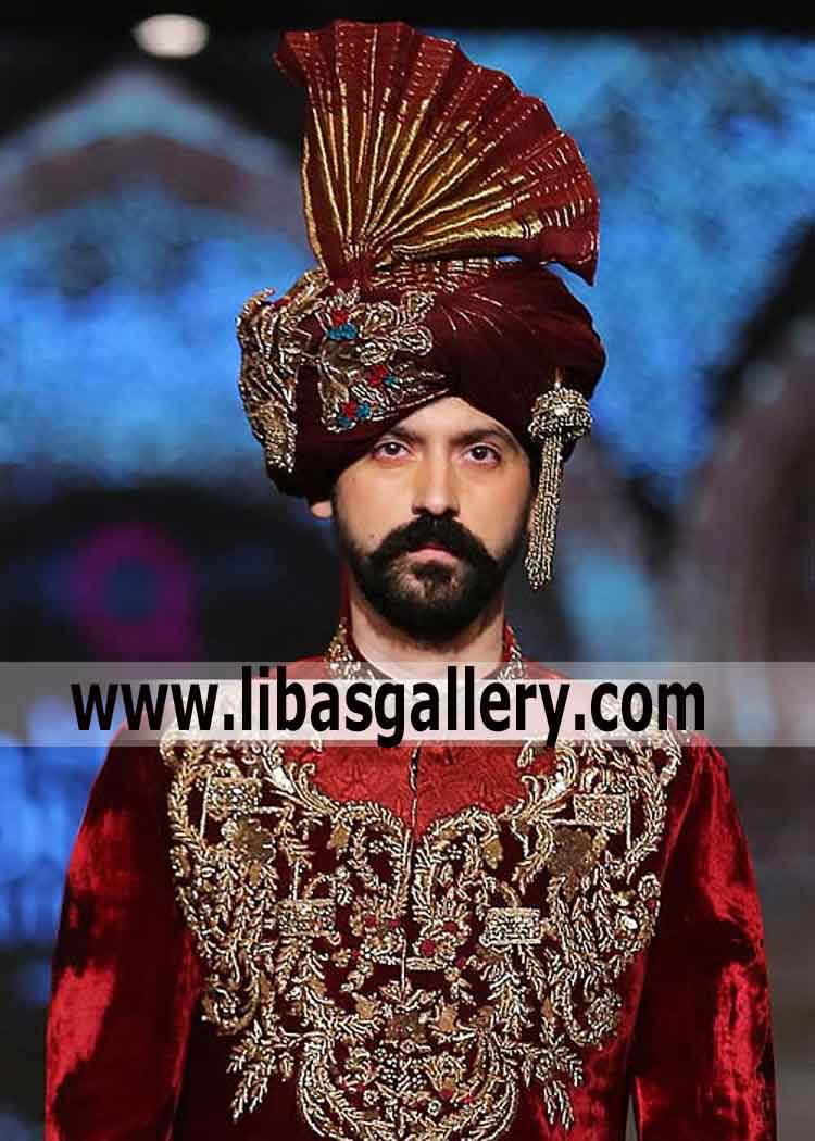 Royal look Wedding Turban for Nikah Barat of Groom Dulha buy turban